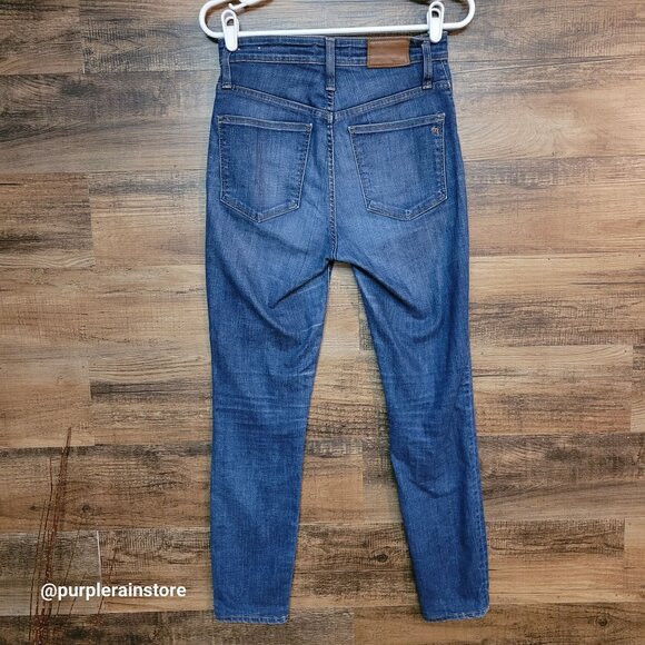 Madewell Jeans 27 Curvy High Rise Skinny Moreaux Wash AA621 Tummy Control - Picture 2 of 13
